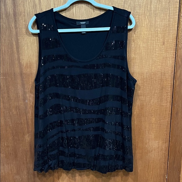 Alfani Black Sequin Tank Top - Picture 1 of 2